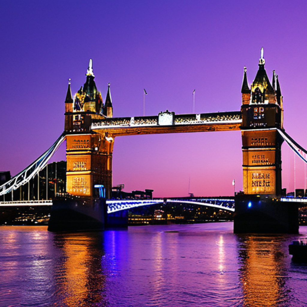 The Art of Nocturnal Illumination**
    A cinematic wide shot of an iconic city landmark, such as London's Tower Bridge or New York's Empire State Building, dramatically illuminated at dusk. The building is "painted" with rich, vibrant hues of purple, blue, and amber, meticulously highlighting its architectural details and contours. Emphasize the interplay of light and shadow, making the structure appear sculpted and alive. Reflections shimmer on nearby water or wet surfaces. The scene evokes a profound sense of awe and artistic wonder, showcasing light as an emotional and sculptural tool, with a high level of detail and a slightly ethereal, artistic quality.

2.  **Prompt for