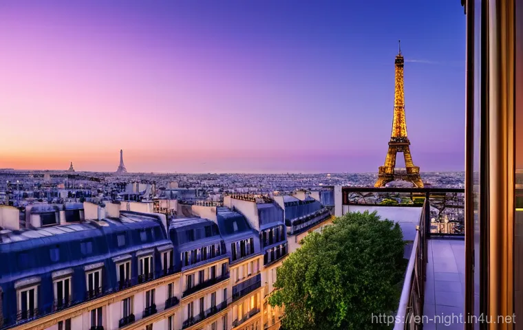 야경이 멋진 호텔 - **Prompt 1: "The Parisian Dreamscape from Above"**
    A breathtaking, high-angle panoramic view of ...
