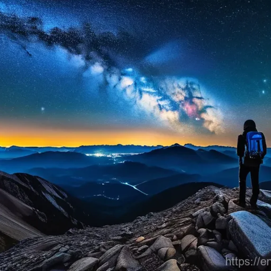 야경 촬영 필터 활용법 - **Prompt: Milky Way over a Mountain Range with Distant City Glow**
    A wide-angle, highly detailed...
